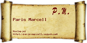 Paris Marcell névjegykártya